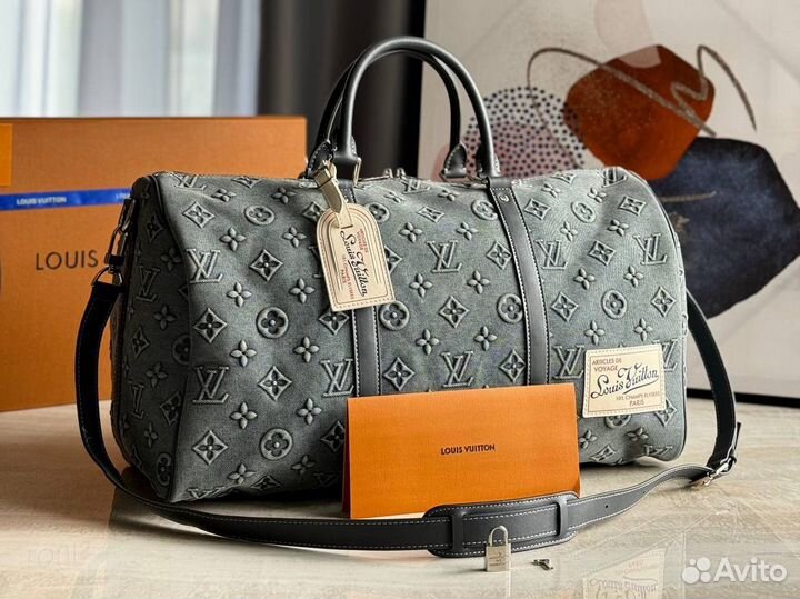 Сумка дорожная Louis Vuitton джинсовая