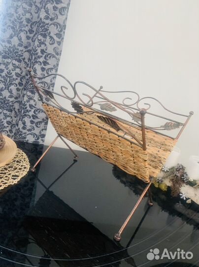 Подставка, дровница каминная ковка