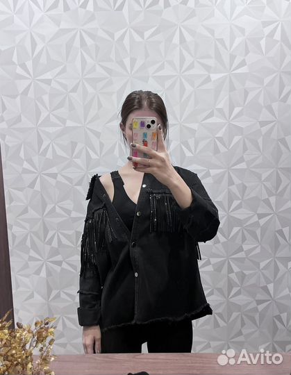 Джинсовая рубашка в стиле zara
