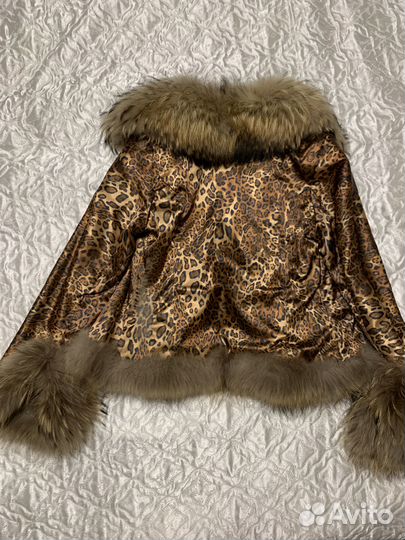 Джинсовая куртка с мехом женская 42-44