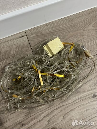 Гирлянда штора 1,5х1,5 Б/У