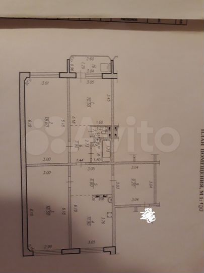 3-к. квартира, 85 м², 8/9 эт.