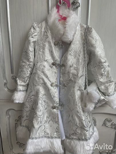 Новогодний костюм снегурочки для девочки