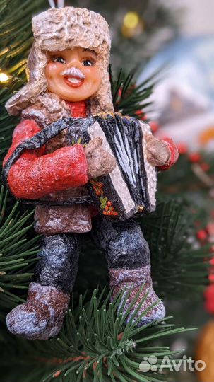 Ватные елочные игрушки