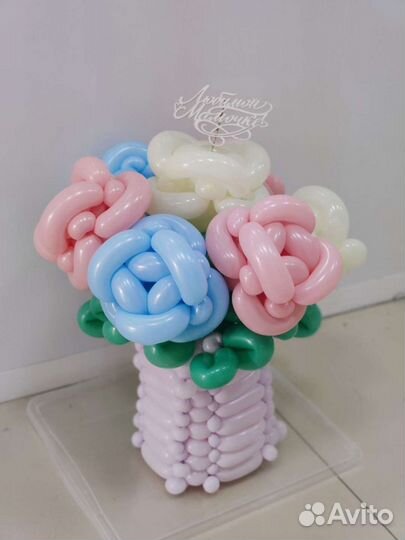 Цветы из шариков, букеты,крафт букеты