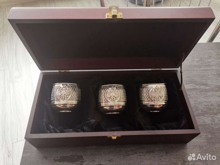 Рюмки, стопки и штоф серебро 875