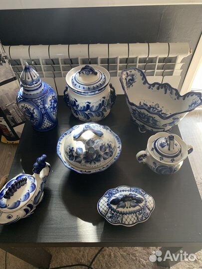 Фарфоровая посуда, гжель