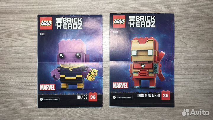 Lego brickheadz marvel 41605 и 41604