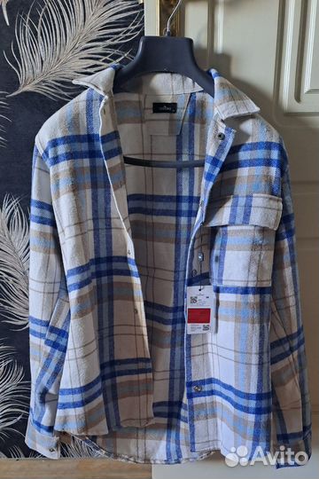 Рубашка байковая мужская новая в клетку