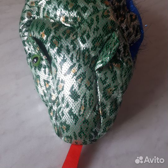 Карнавальная шляпа Змея зелёная