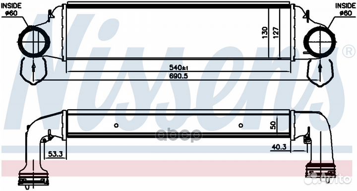 Интеркулер BMW E36/E83 1.8D-3.0D 98/04- 96723