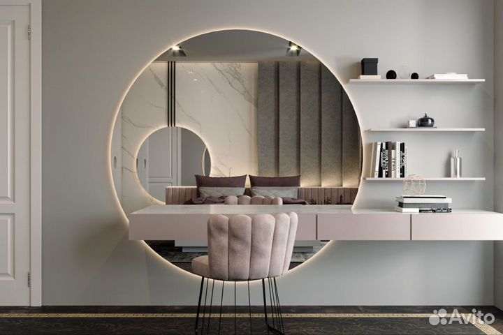 Круглое зеркало с подсветкой