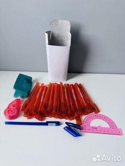 Ручки школьные набор 31 шт. для декора футляры