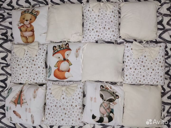 Бортики для детской кроватки