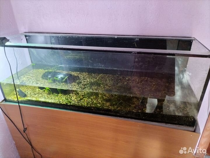 Аквариум 170 литров с грунтом