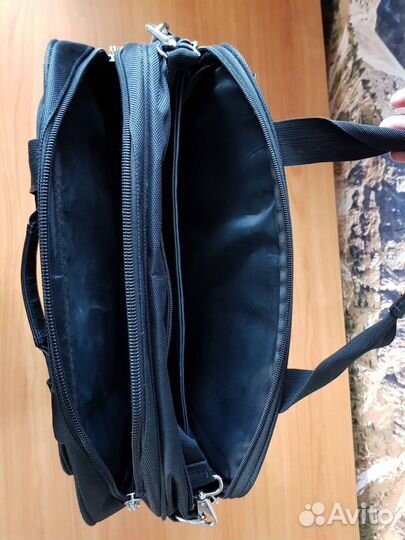 Сумка портфель для ноутбука, деловая, черная