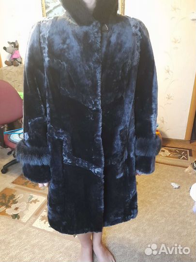 Шуба мутоновая с капюшоном