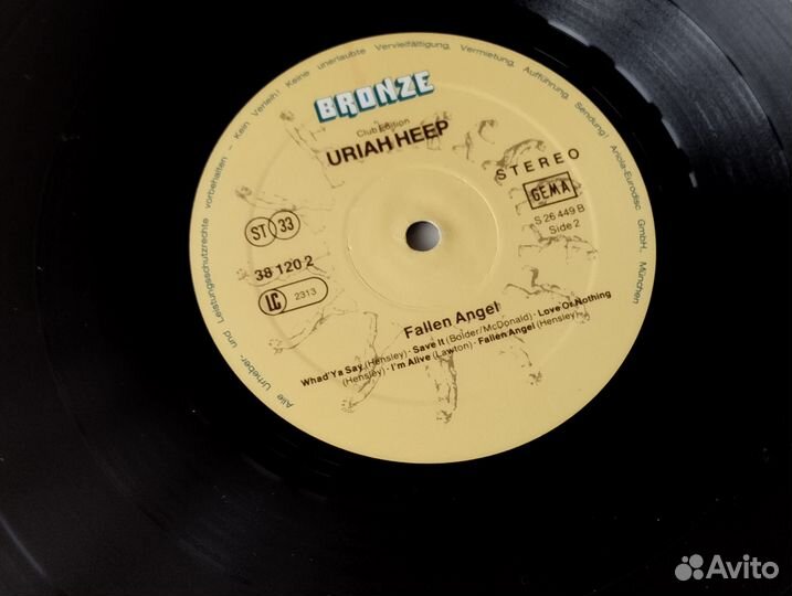 Uriah Heep Fallen Angel (Germany) 1978 EX+