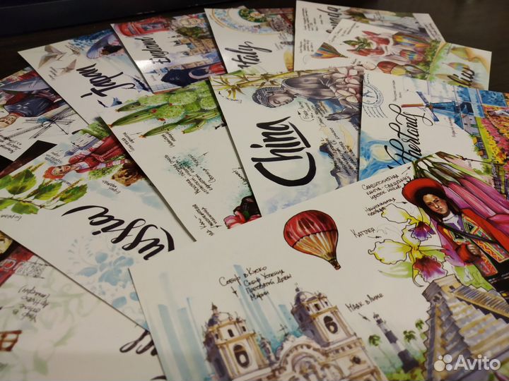 Почтовые открытки со странами, посткроссинг