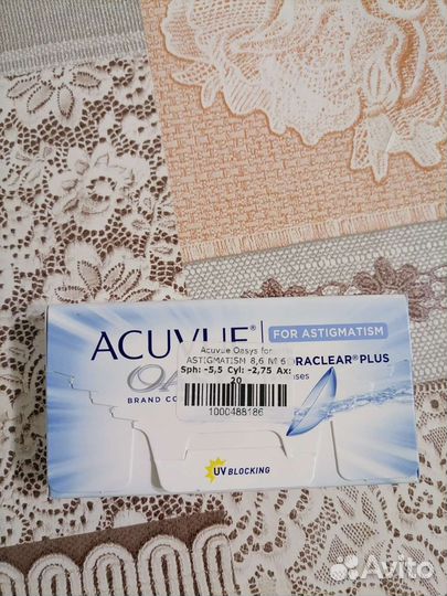 Линзы acuvue oasys 5,5 на 2,75. Цена за 3 штуки