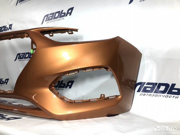 Бампер Hyundai Solaris(17) передний Оранжевый SN4