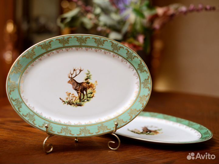 Блюда 2 шт Охота Китай