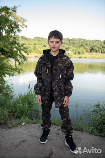 Костюм летний детский Горка-5 черный мультикам