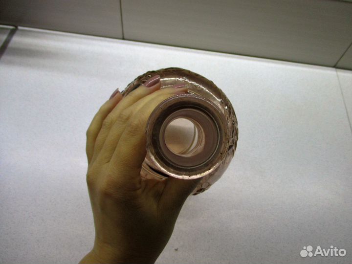 Графин старый Штоф цветное стекло Рябина Узор