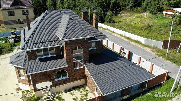 На крышу: профлист, черепица. Доставим