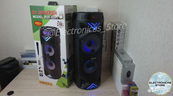 Колонка с Микрофоном зкьюс6201 Dark Night