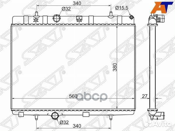 Радиатор Citroen C3 01-16 / C2 03-07 / C3 Picasso