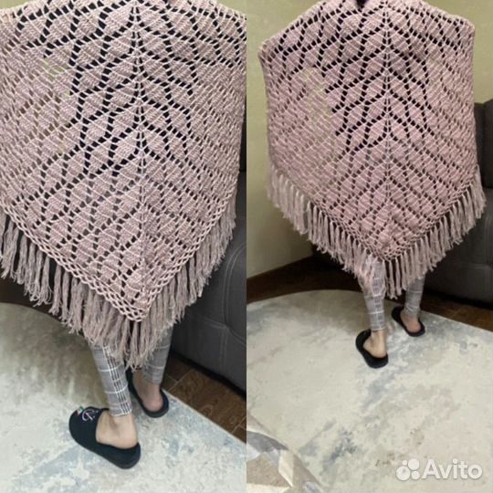 Новые шали платки вязаные. Шаль ажурная руч.работы