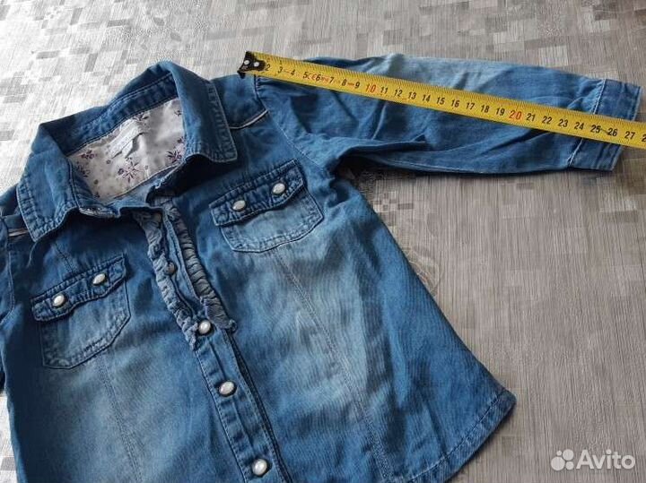 Джинсовая рубашка для девочки