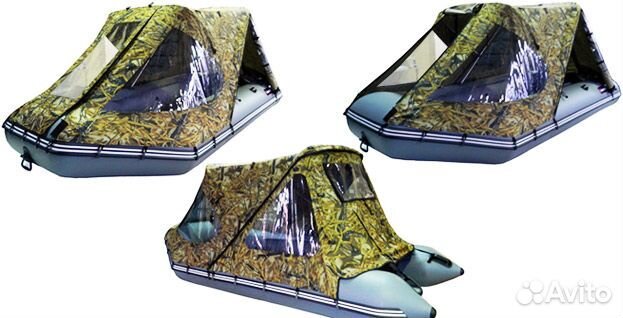 Тент трансформер на лодку Хантер 320