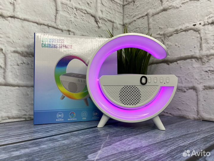Блютуз колонка беспроводная зарядка ночник