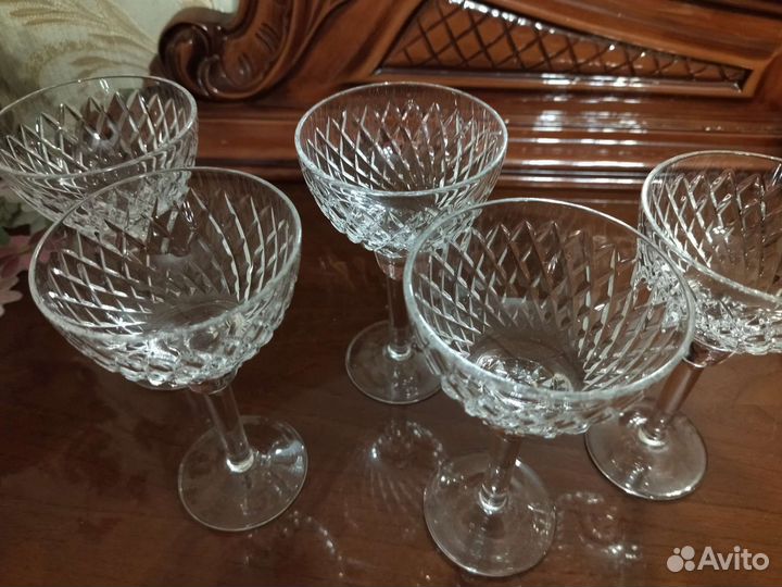 Фужеры Ромбовая сетка лзхс хрусталь СССР