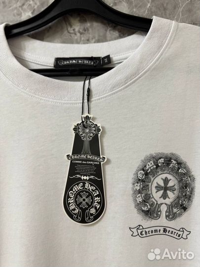 Chrome hearts футболка белая