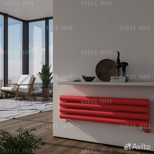 Горизонтальный Трубчатый радиатор Steel-Hot от