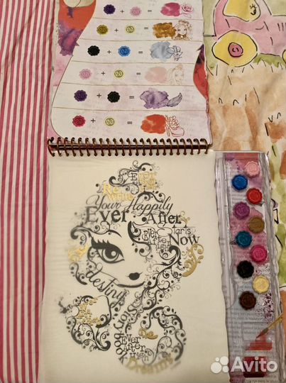 Портфолио с акварельными красками Ever After High