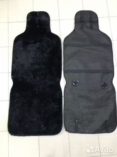 Меховые накидки на сидения черная