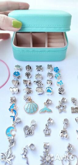 Набор для создания браслетов с шкатулкой, голубой