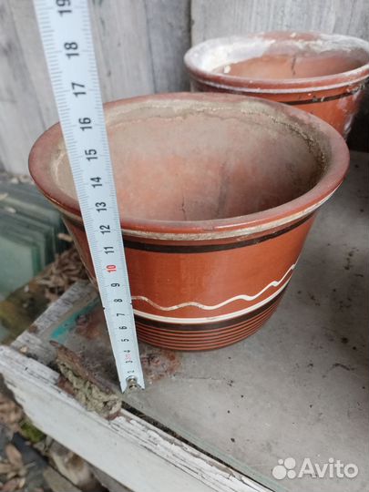 Керамические горшки СССР для цветов много