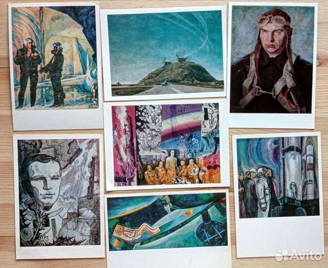 Лётчики и космонавты в советской живописи 15 шт