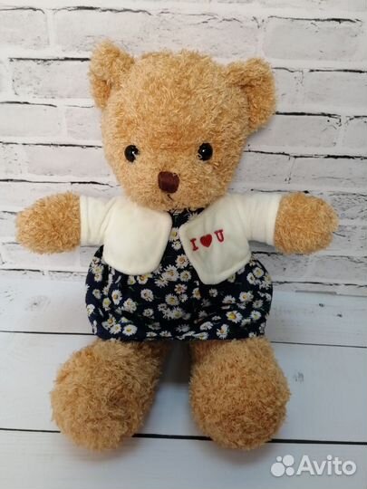 Мягкая игрушка, медвежонок девочка в одежде 40см