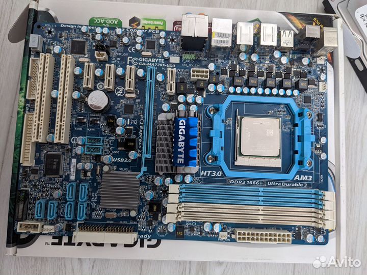 GA-MA770T-UD3 + Процессор AMD Phenom II X2 550