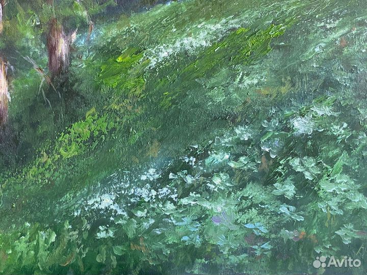 Картина маслом на холсте пейзаж 50х40см Алтай