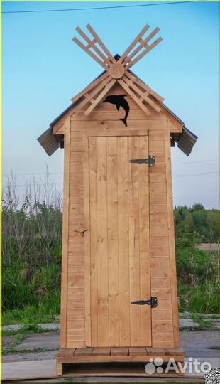 Дачный туалет деревянный HME563