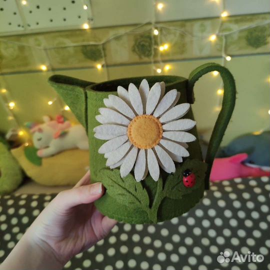 Декоративный чайник из фетра