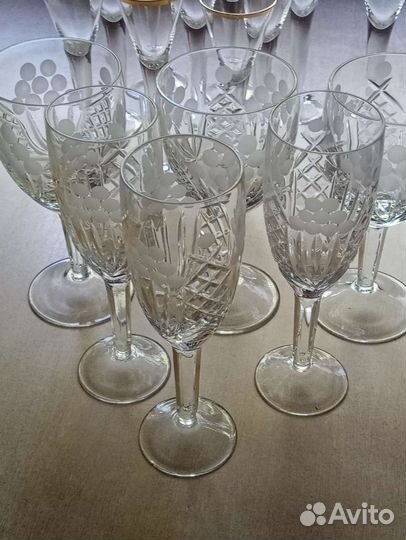 Фужеры рюмки Богемия СССР