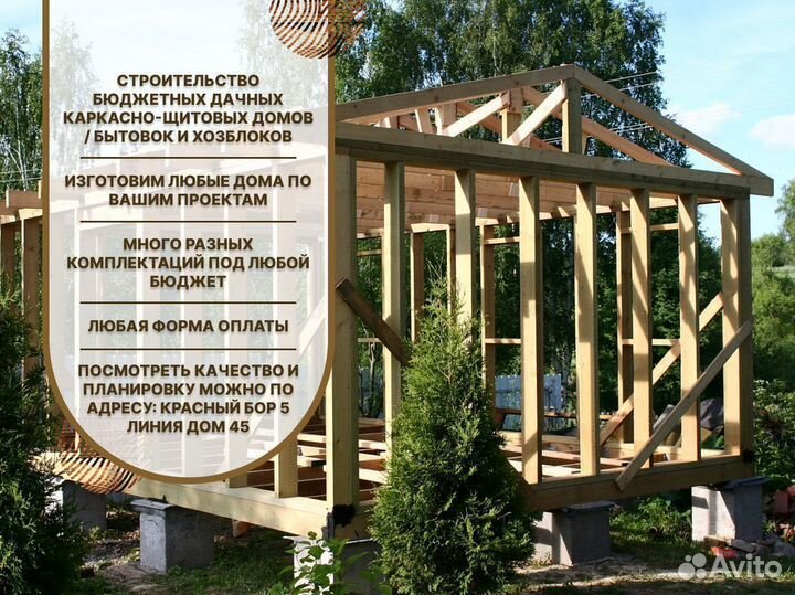 Бытовка дом / Каркасно-щитовой дом под ключ